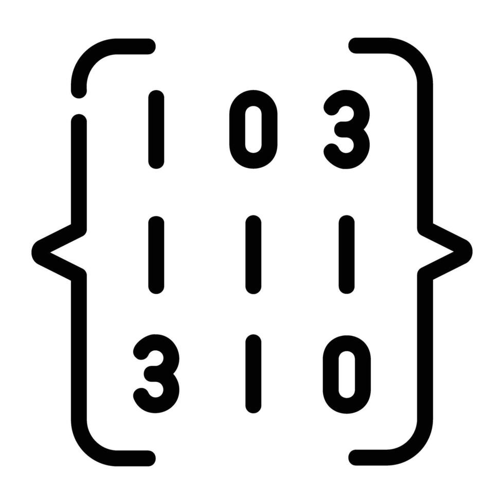 matrix Line Icon Background White vector