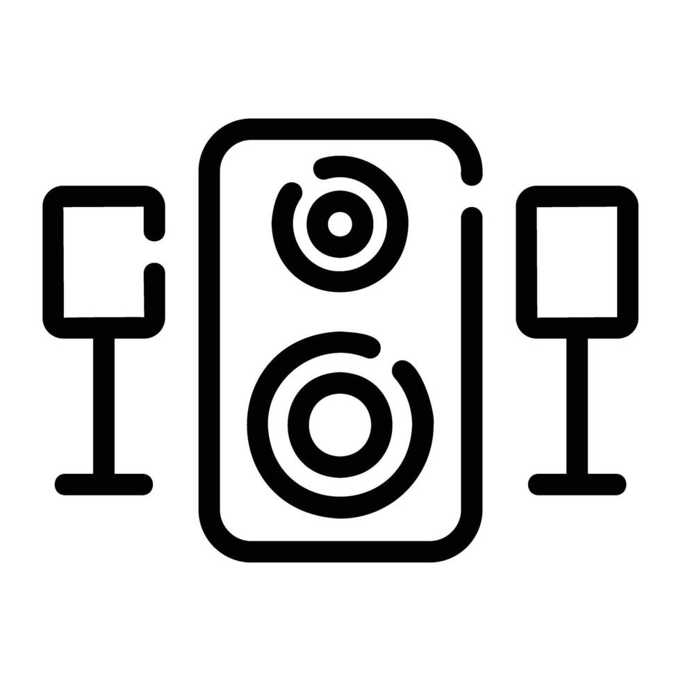 speaker Line Icon Background White vector