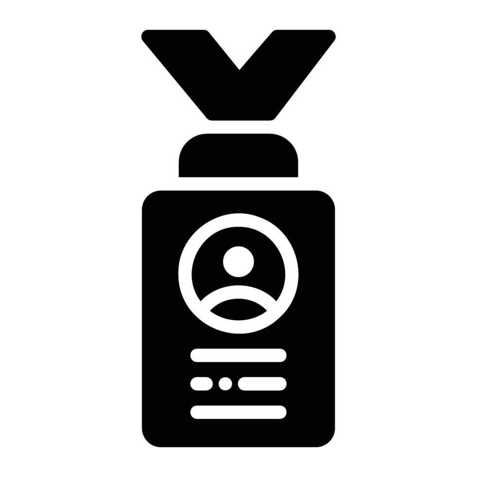 id card Glyph Icon Background White vector