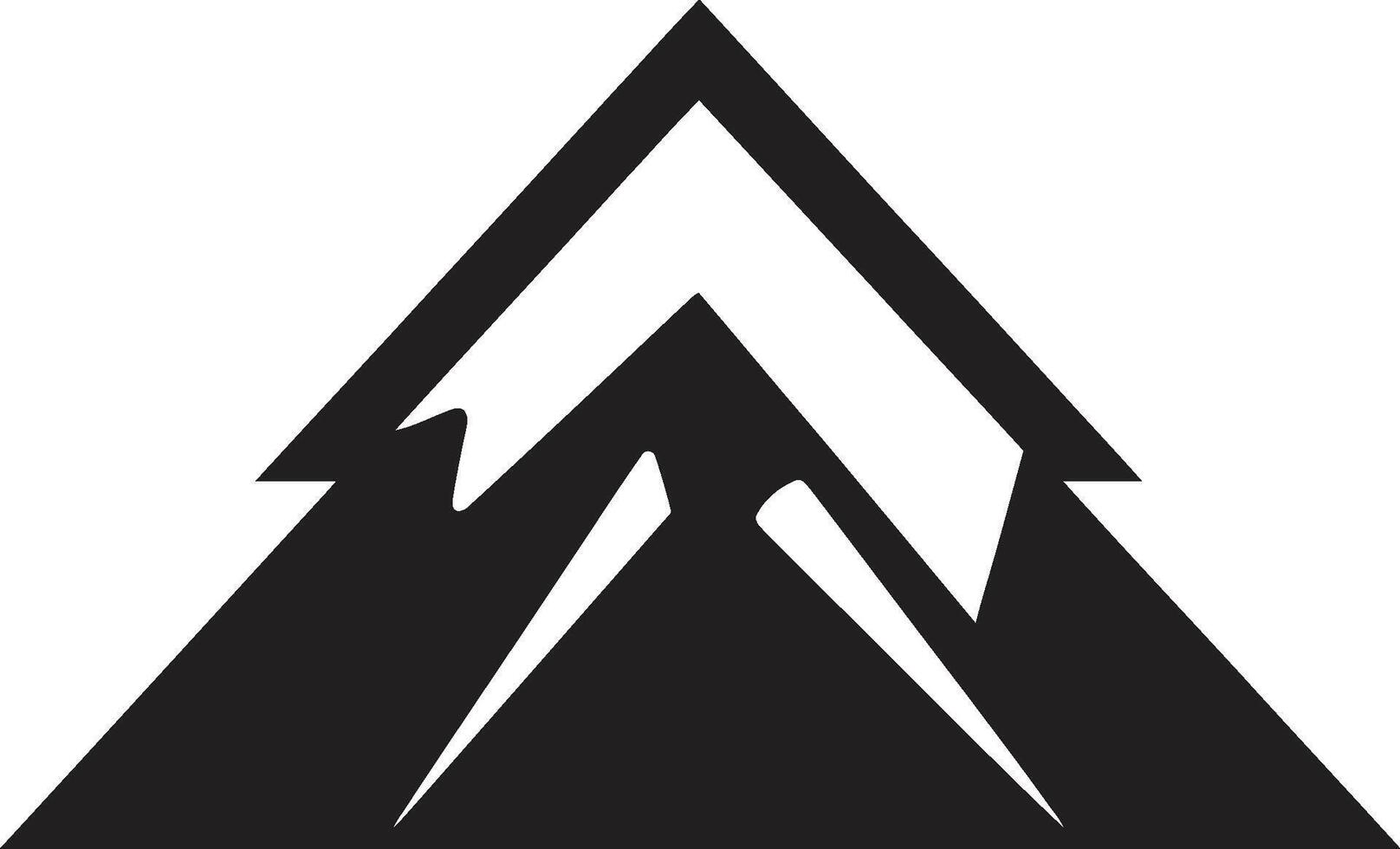 Iconic Ascent Iconic Mountain Emblem Alpine Majesty Mountain Image vector