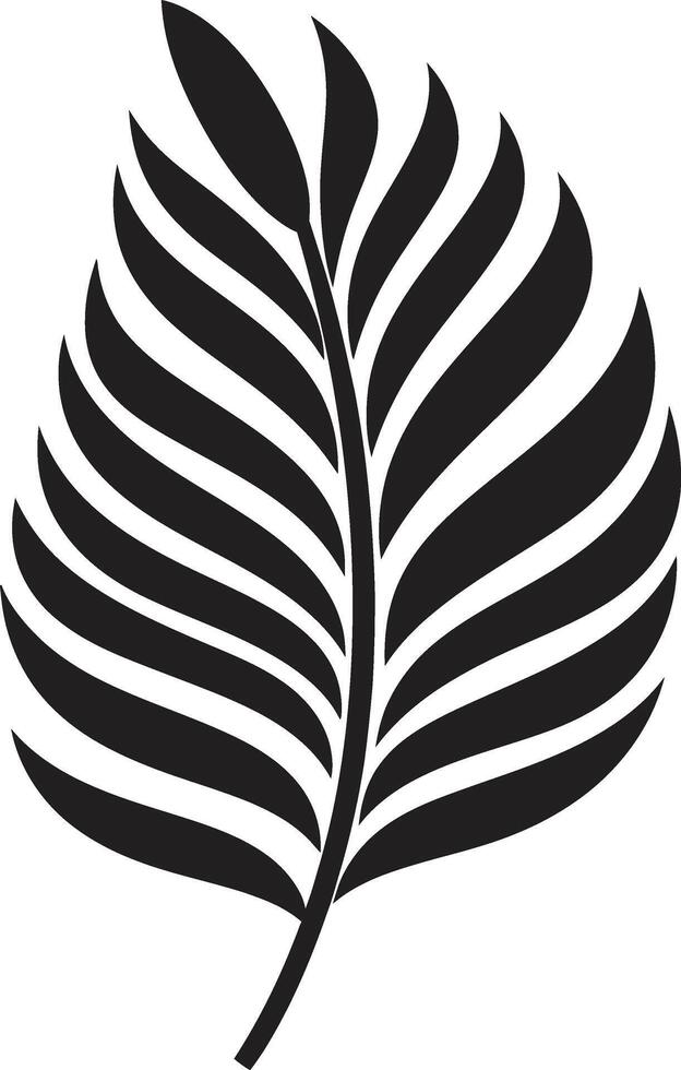 FoliageFusion Artistic Leaf Icon PalmPerfection Refined Vector Emblem