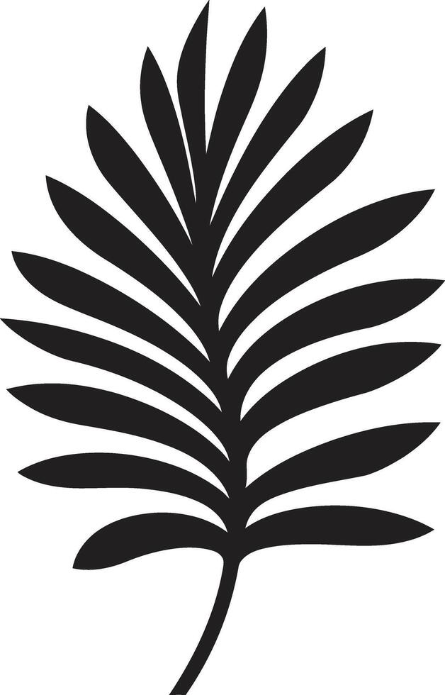 TropicalGrove Elegant Palm Icon FoliageFinesse Intricate Leaf Vector