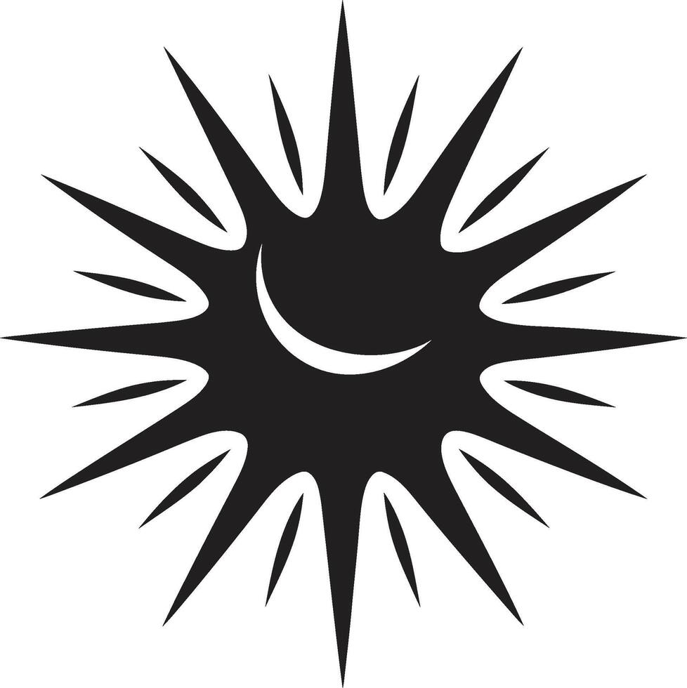 Vivid Verve Sun Icon Solar Seal Sun Emblem Design vector