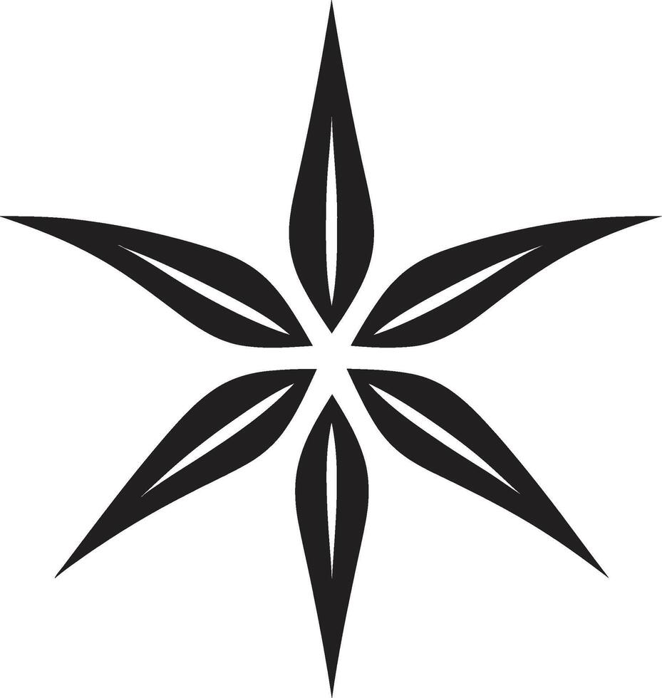 lustroso estrella de mar diseño negro vector icono elegante costero elegancia estrella de mar logo glifo