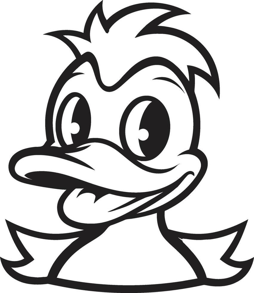 marca de pato precisión vector Pato icono flotador con plumasgraffijo pulcro Pato símbolo