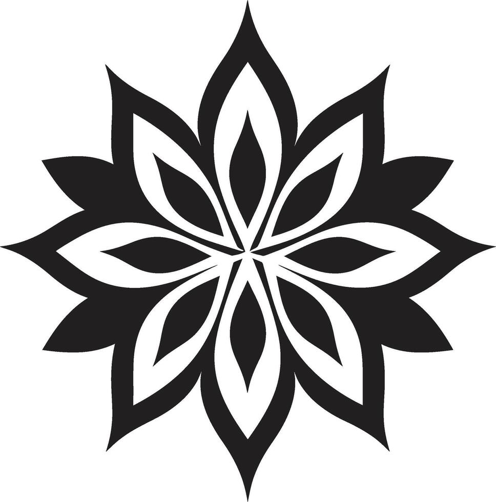 artístico floración silueta negro vector detalle sofisticado floral diseño monocromo Arte