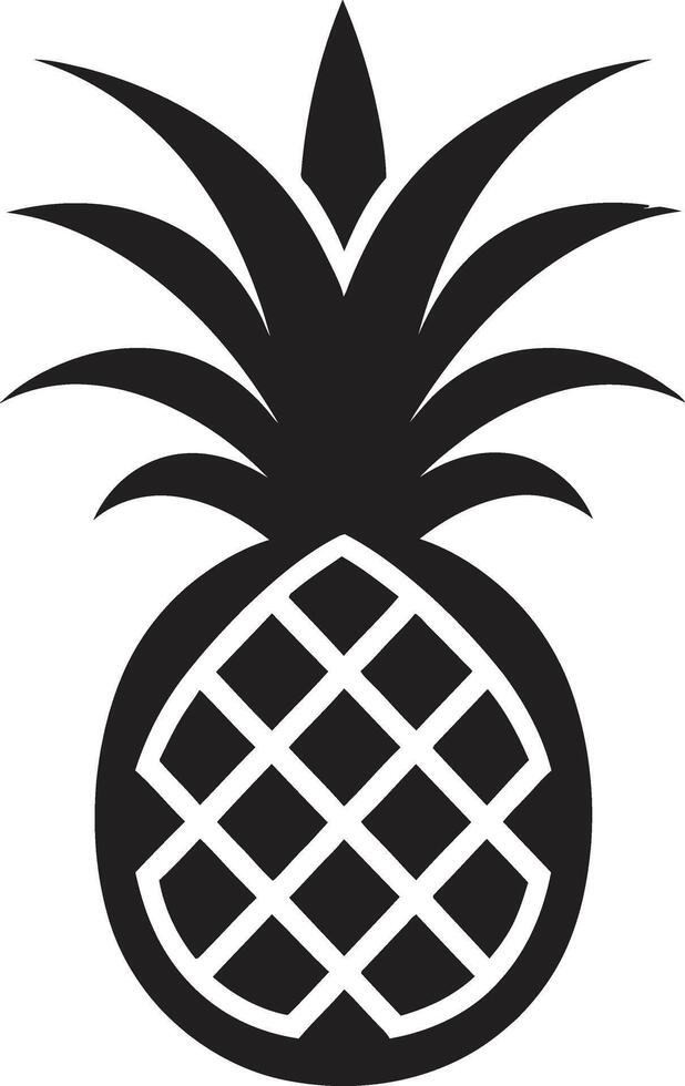 Juicy Symbol Pineapple Iconic Emblem Exotic Indulgence Black Pineapple Symbol vector