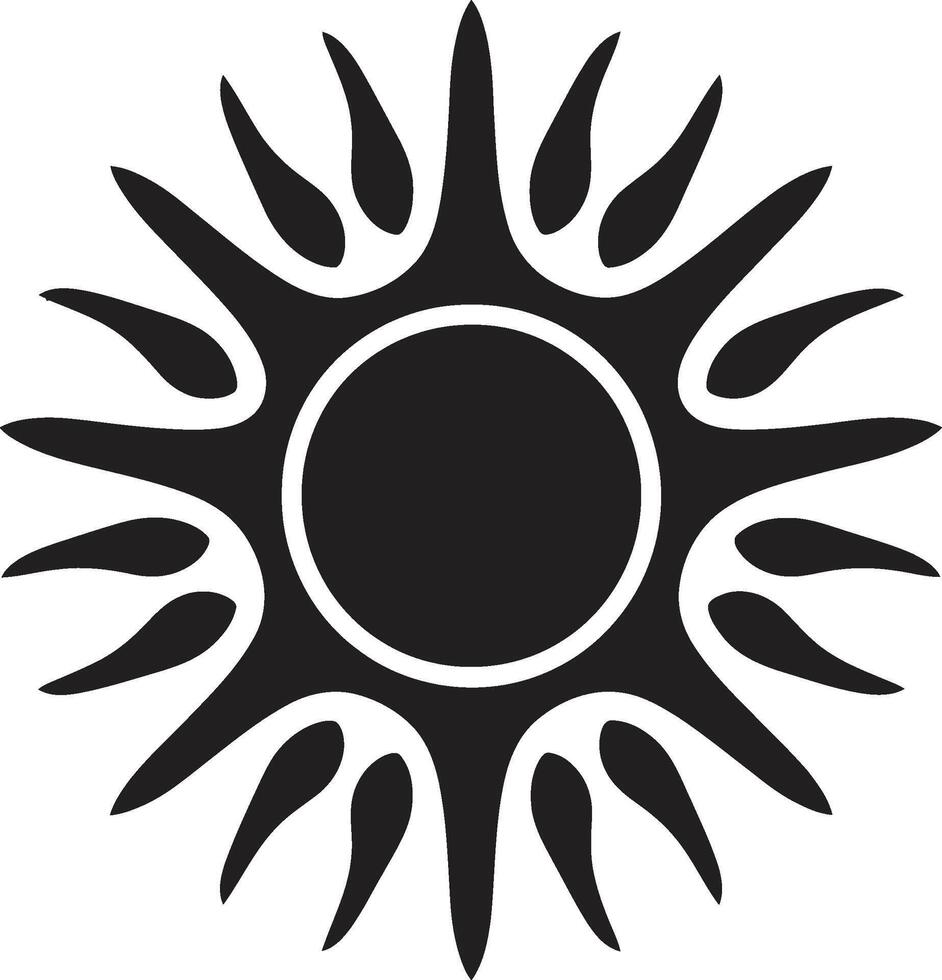 Sunny Serenity Sun Logo Design Bright Horizon Sun Mark vector