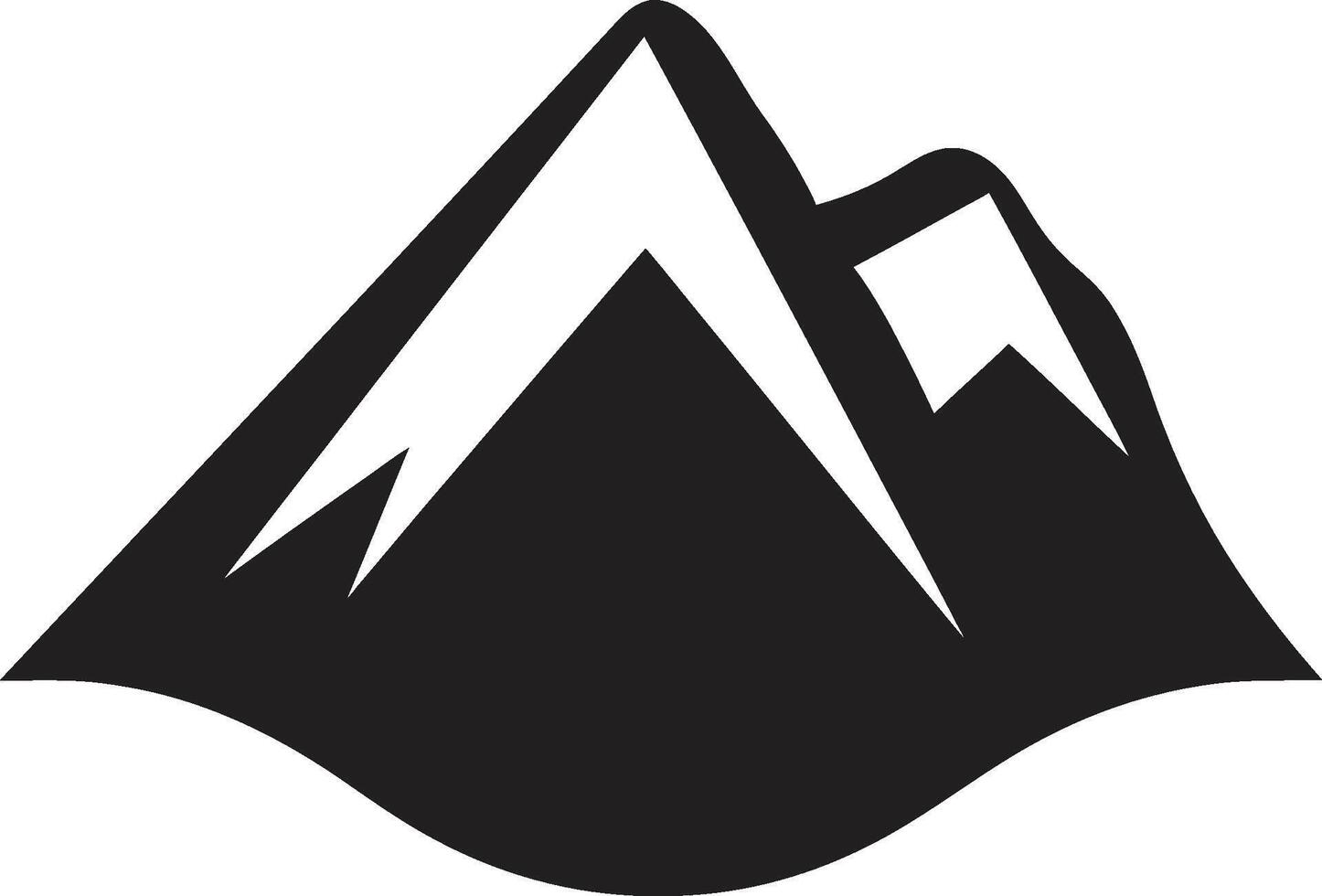 Alpine Majesty Mountain Symbol Summit Vista Iconic Peak Design vector