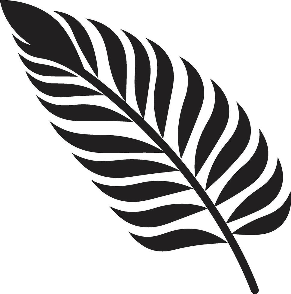 PalmSerenity Tranquil Icon Design TropicHarmony Harmonious Leaf Emblem vector