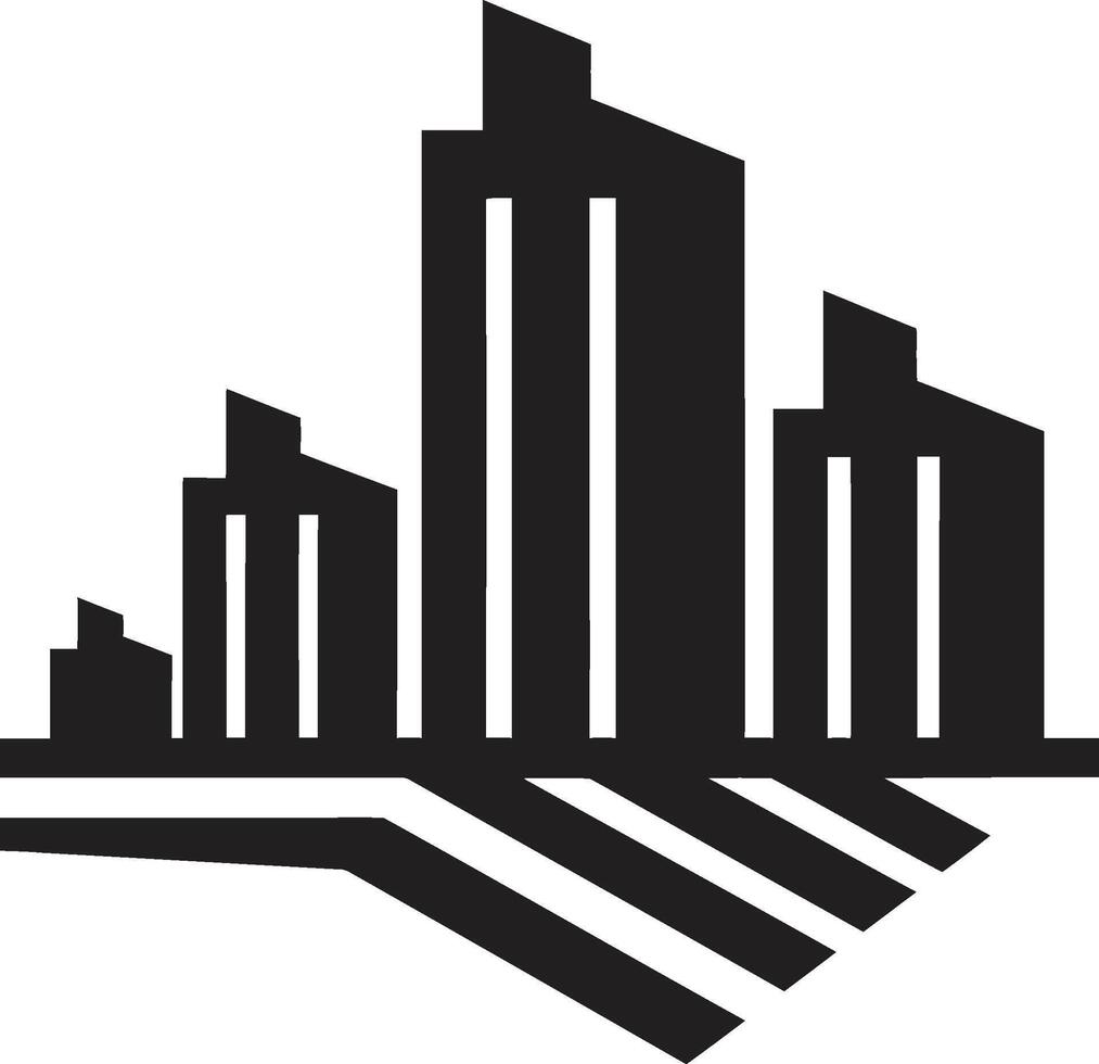 UrbanRise Dynamic Vector Building Symbol SkylineCraft Artistic Building Vector Icon