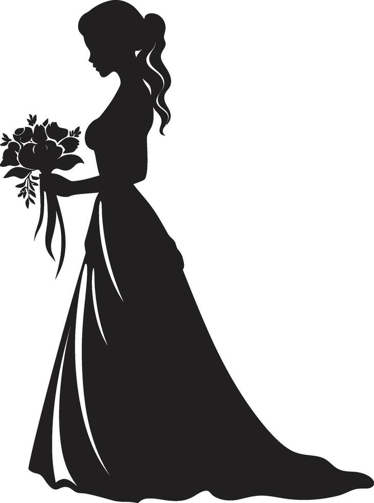 novias enigma negro vector logo atractivo retrato vector emblema