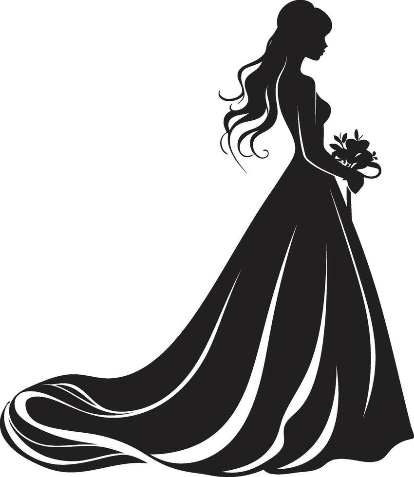 Glamorous Elegance Vector Icon Ethereal Presence Black Vector