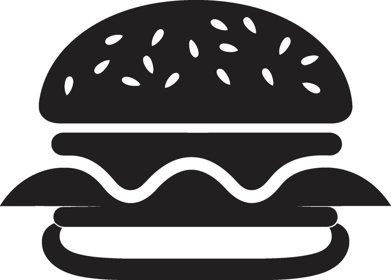 tentador mordedura negro hamburguesa icono clásico hamburguesa emblema negro vector icono