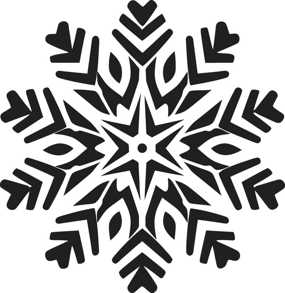 Winters Wonder Unveiled Iconic Emblem Design Crystalline Elegance Illuminated Vector Logo Design