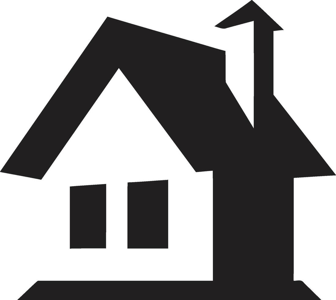 Sleek Bungalow Fusion Bungalow Icon Design Modern Dwelling Essence House Logo Icon vector