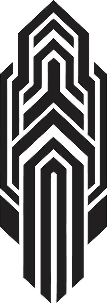 Deco Geometry Revival Logo Vector Design Geometric Deco Brilliance Vector Iconic Emblem