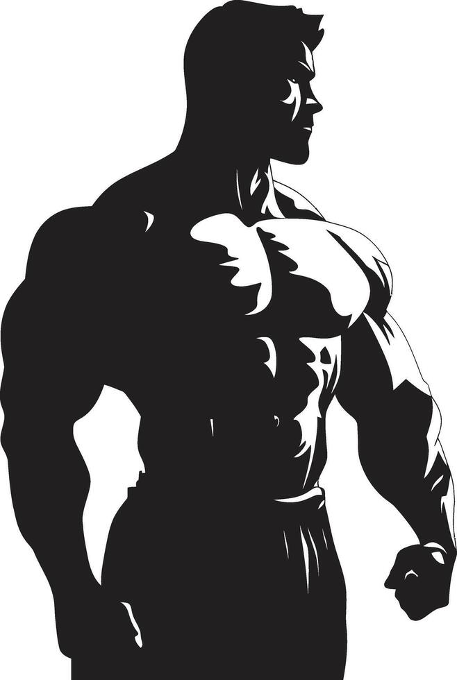 The Obsidian Hulk Full Body Black Figure Vector Vigilante Bodybuilders Iconic Art