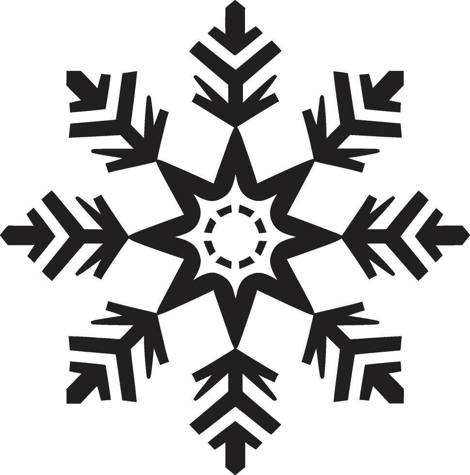 Crystal Intricacies Revealed Iconic Emblem Design Wintry Sparkle Unveiled Vector Logo Design