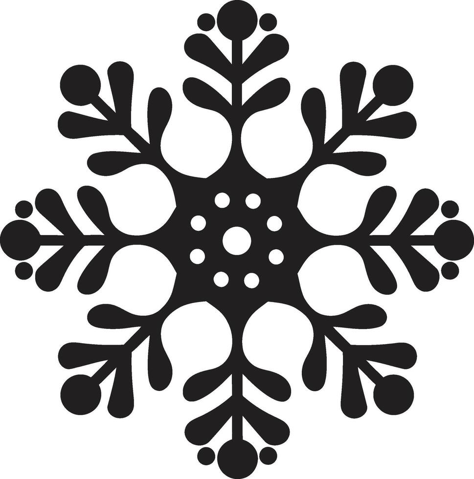 Snowflakes Grace Unveiled Iconic Emblem Design Icy Intricacies Revealed Logo Vector Design