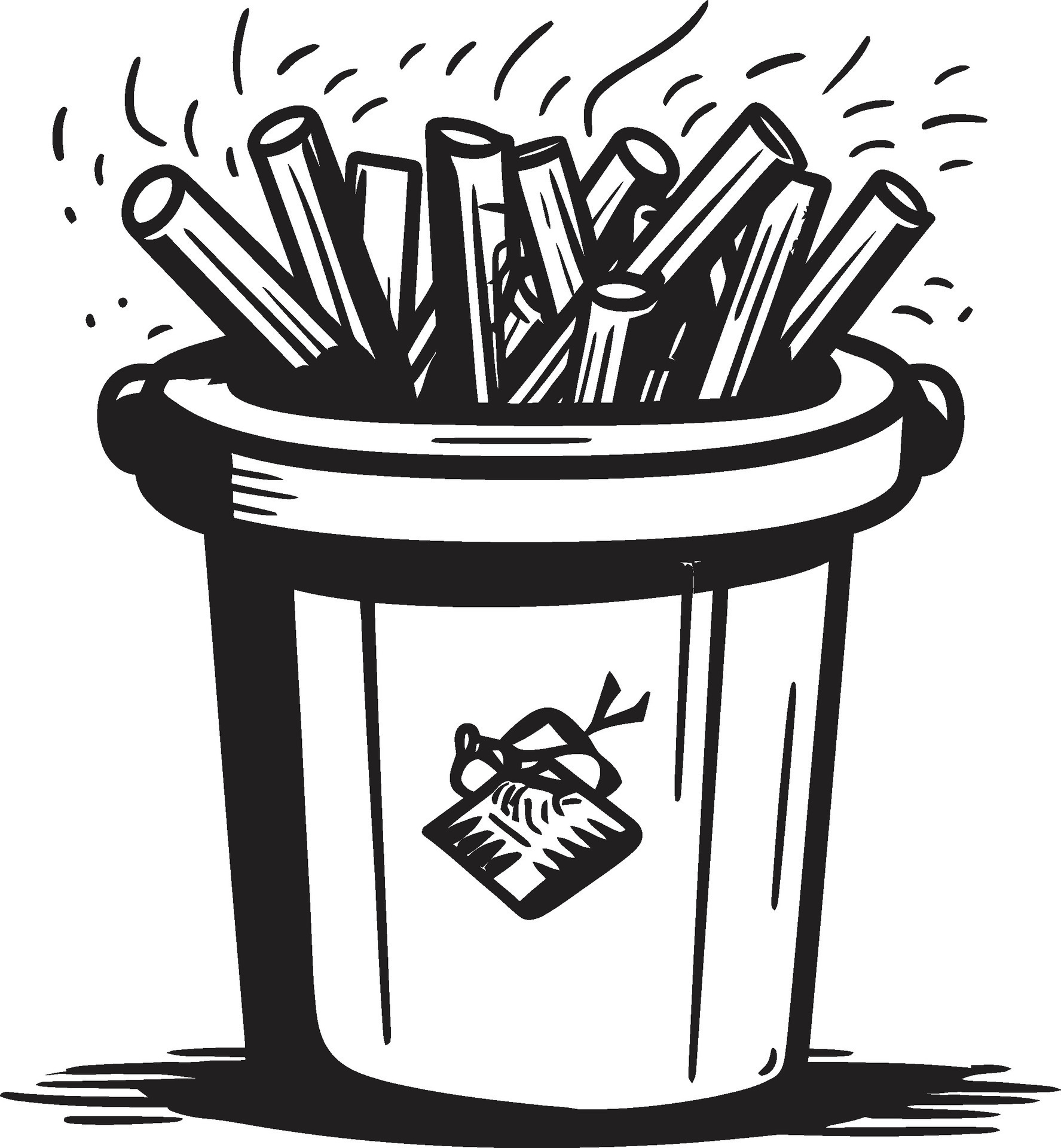 Butt Disposal Emblem Black Bin Logo Extinguished Smoke Alert No Smoking