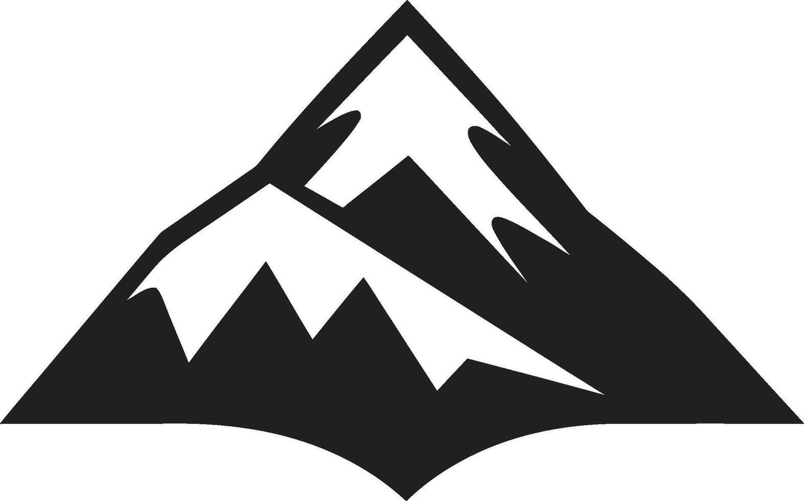 Highland Elegance Mountain Vector Illustration Majestic Uplift Mountain Symbol