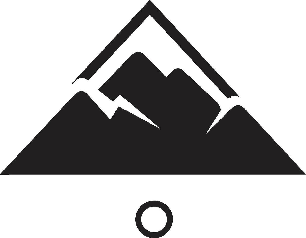 Ethereal Peaks Mountain Symbol Rugged Splendor Iconic Mountain Image vector