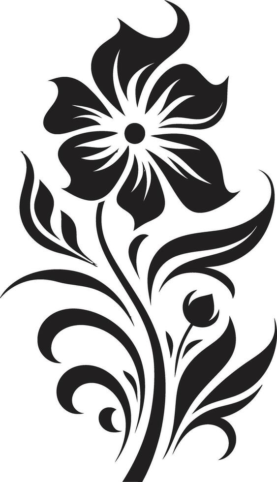 Sophisticated Bloom Mark Iconic Emblem Elegant Blossom Detail Vector Symbol Mark