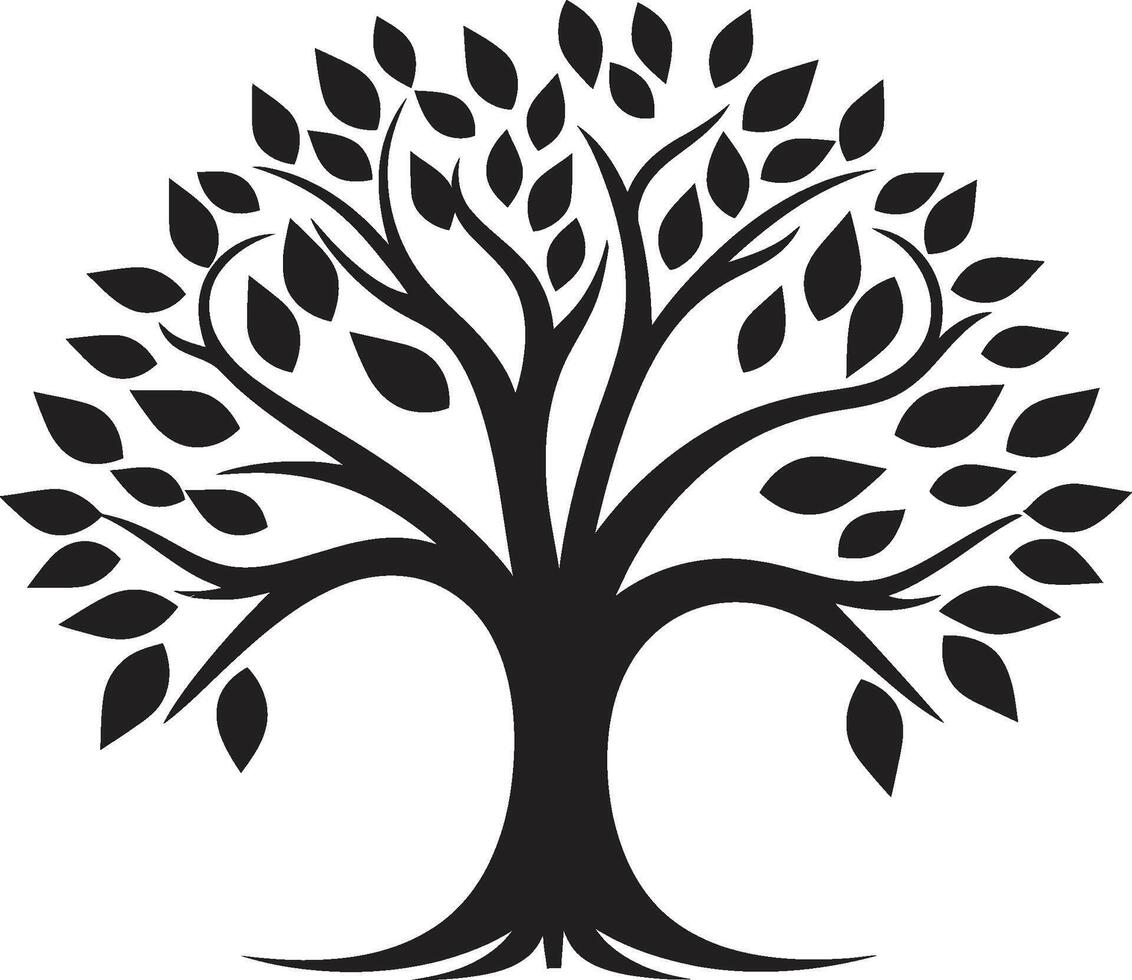 Verdant Legacy Iconic Tree Logo Icon Grove Guardian Tree Icon Mark vector