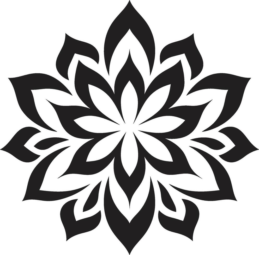 elegante monocromo emblema icónico detalle marca etéreo floración marca vector emblemático detalle