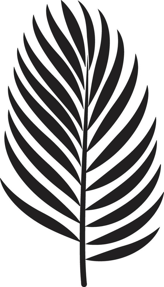 TropicalBloom Stylish Palm Icon FoliageFusion Artistic Leaf Vector