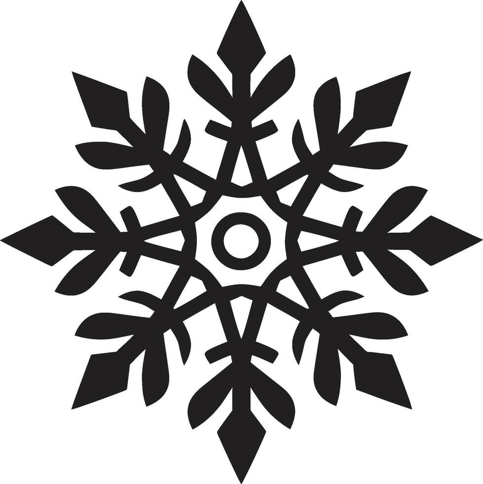 Crystalline Elegance Illuminated Vector Logo Design Snowflakes Radiance Unveiled Iconic Emblem Design