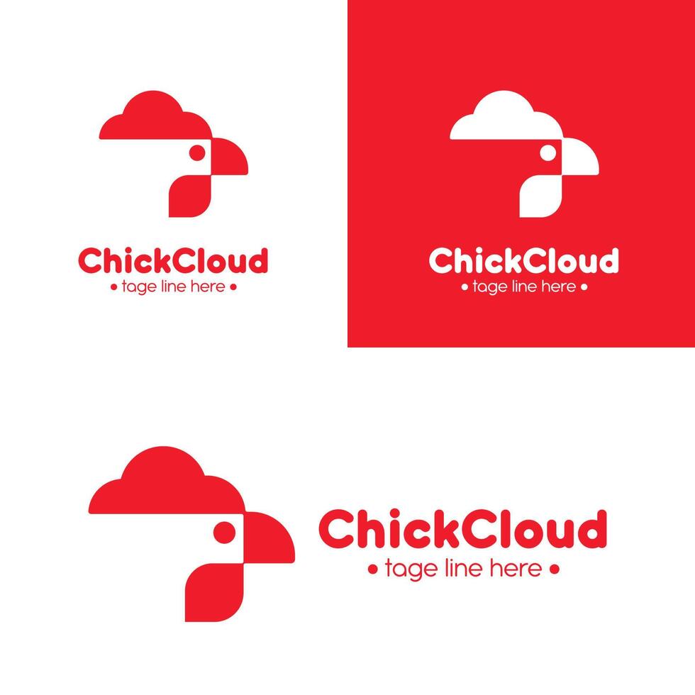 pollo caja logo para tu negocio vector