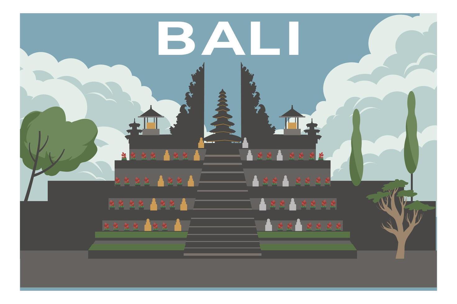 Pura Besakih Bali vector