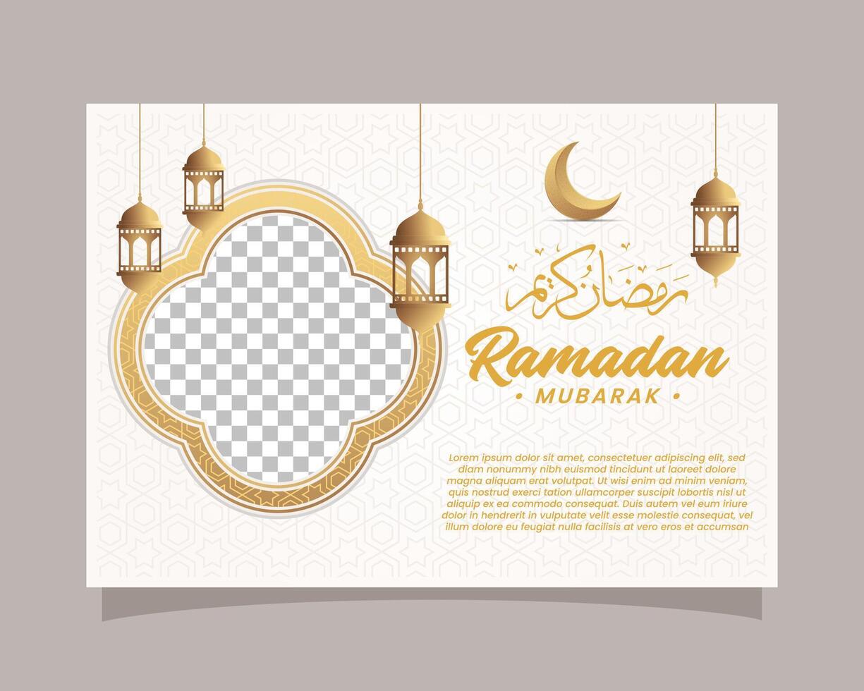 Elegant Ramadan Kareem Background, for poster, frame concept, flyer, poster. vector illustration