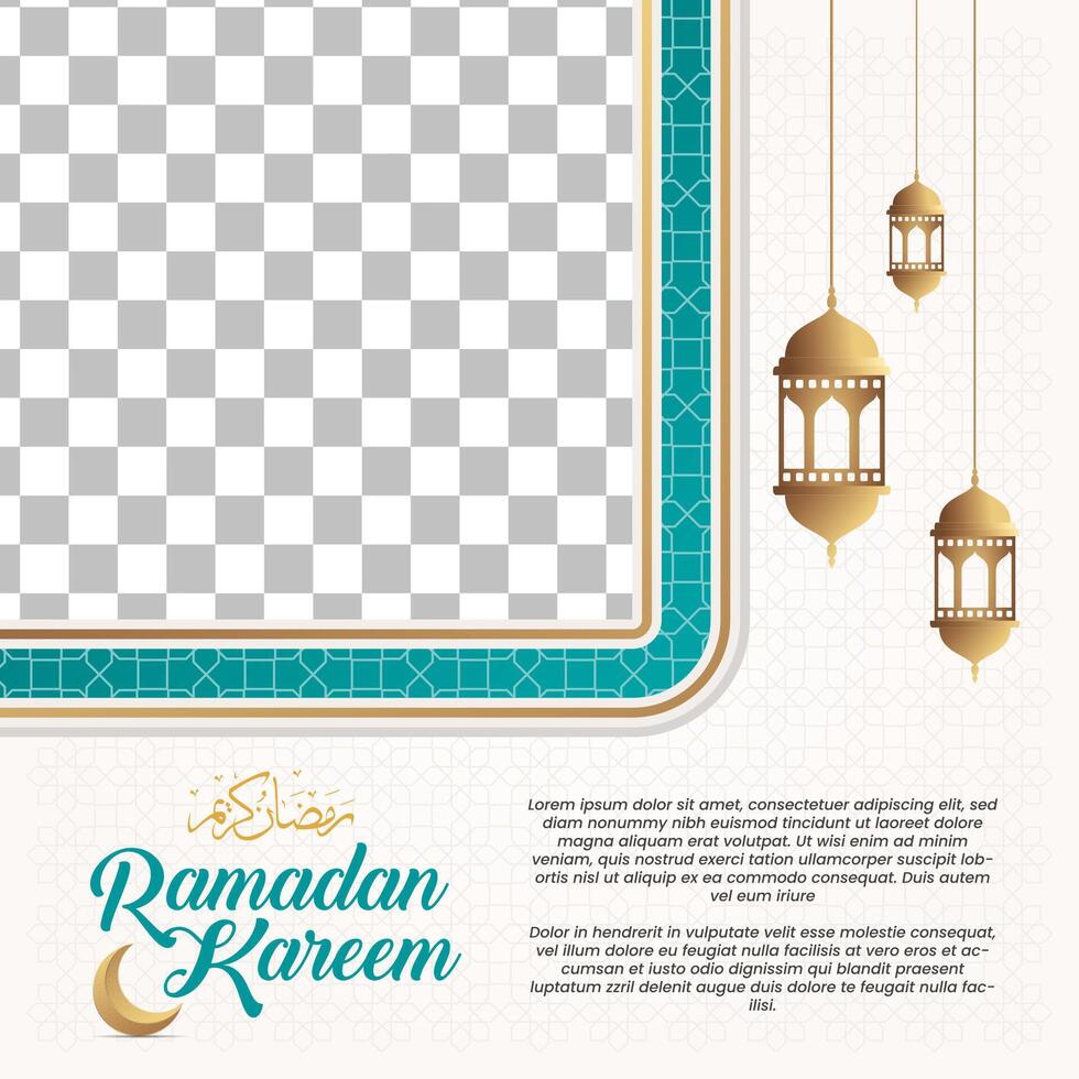 Elegant Ramadan Kareem Background, for poster, frame, flyer, poster, banner vector