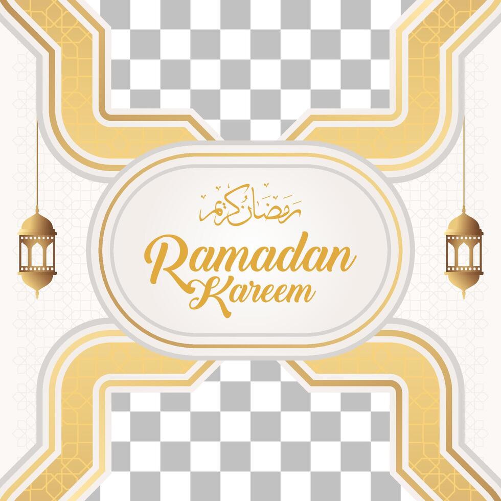 Elegant Ramadan Kareem Background, for poster, frame concept, flyer, poster, social media post vector