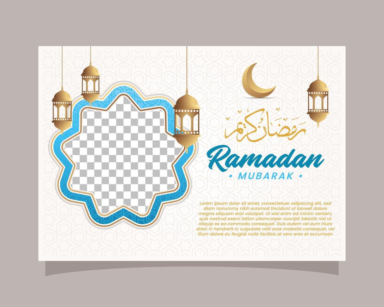 elegante Ramadán kareem fondo, para póster, marco concepto, volantes, póster. vector ilustración