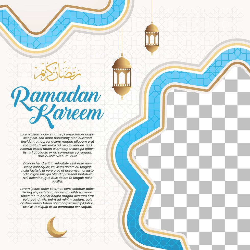 Elegant Ramadan Kareem Background, for poster, frame concept, flyer, poster, social media post vector