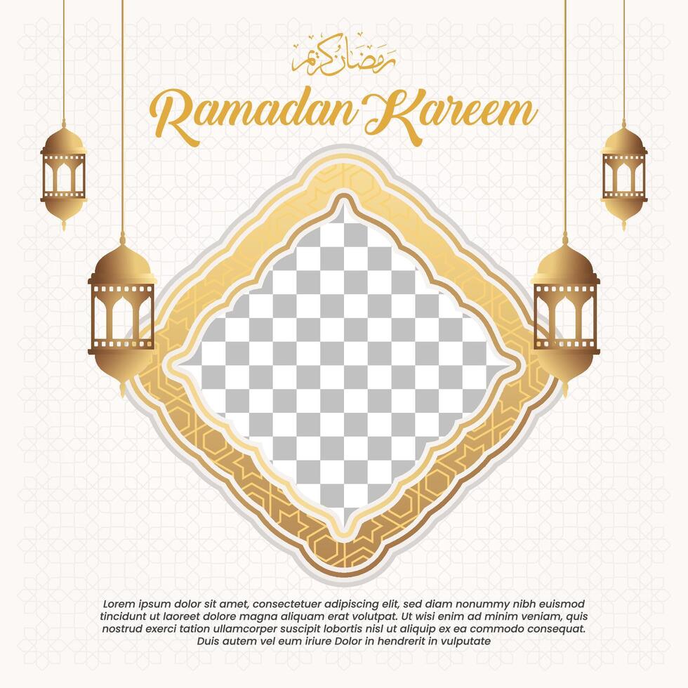 Elegant Ramadan Kareem Background, for poster, frame, flyer, poster, banner vector