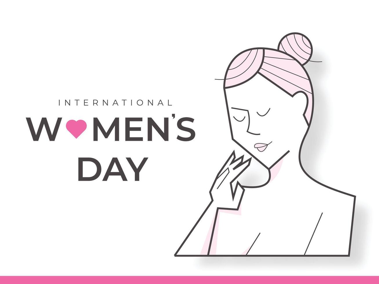 International women's day vector. Happy Womens day Greeting Card vector