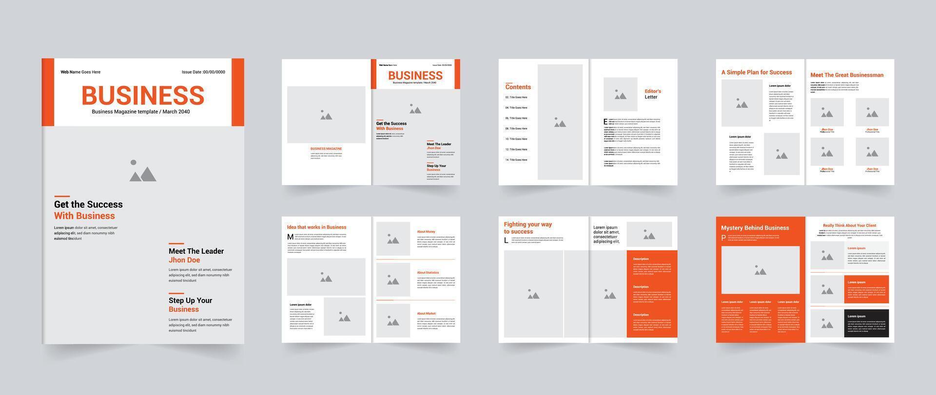 Business Magazine template design can be used for business or any others purpose vector