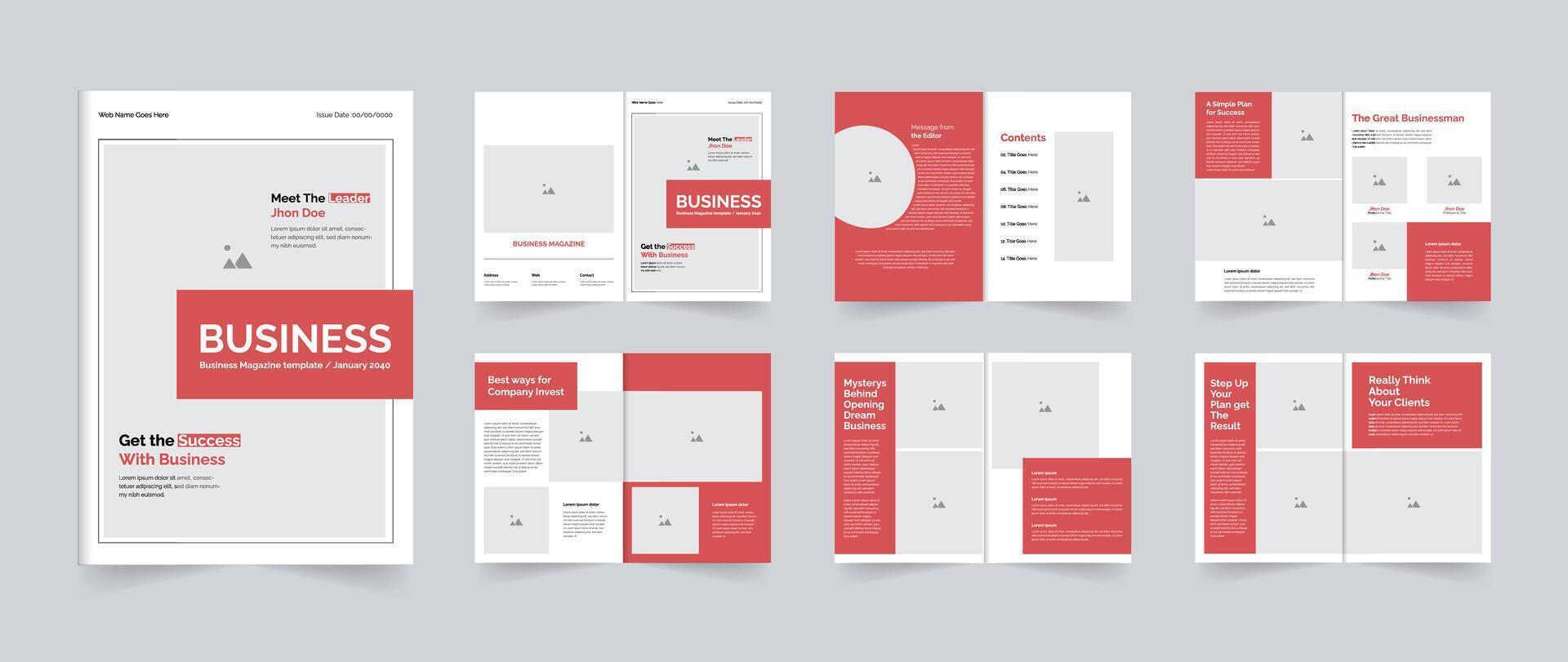 Modern A4 Business Magazine template use for corporate business or any others purpose vector