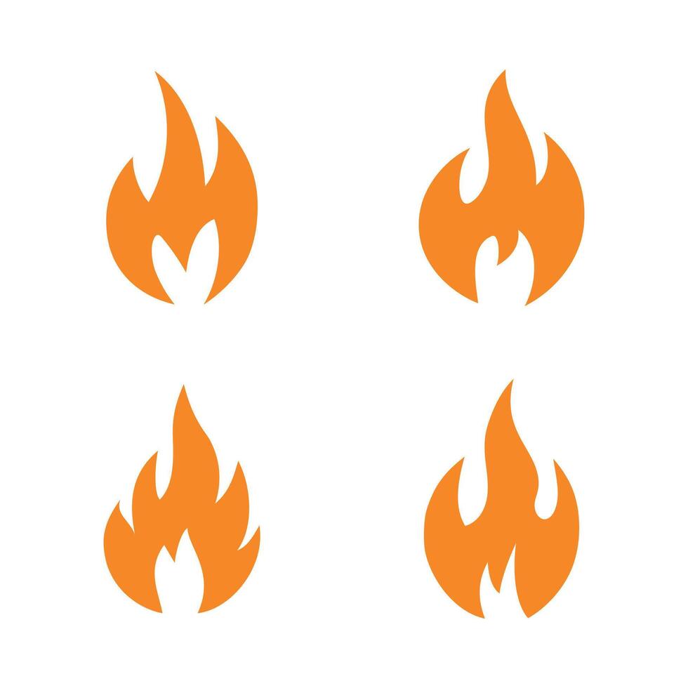 Fire flame isolated vector illustration.