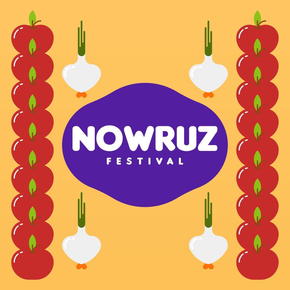 Happy nowruz festival web banner background illustration vector