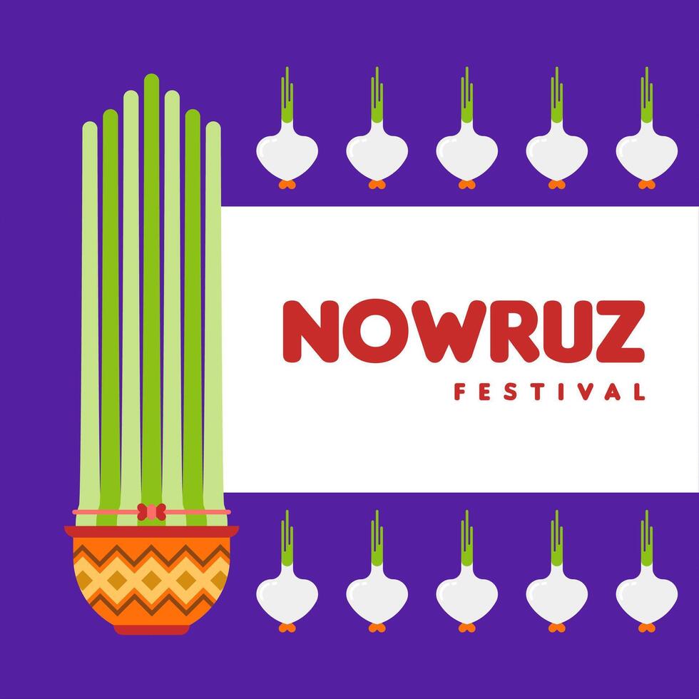 contento nowruz festival web bandera antecedentes ilustración vector