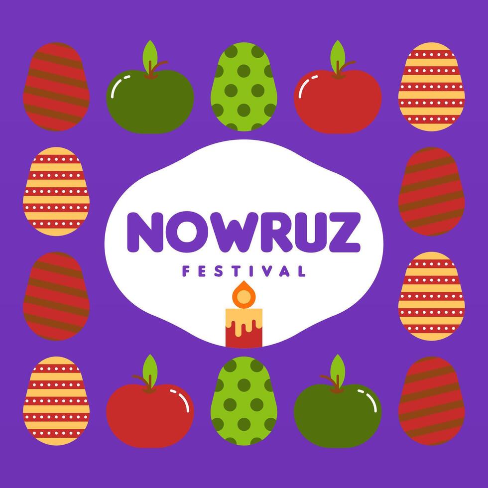 Happy nowruz festival web banner background illustration vector