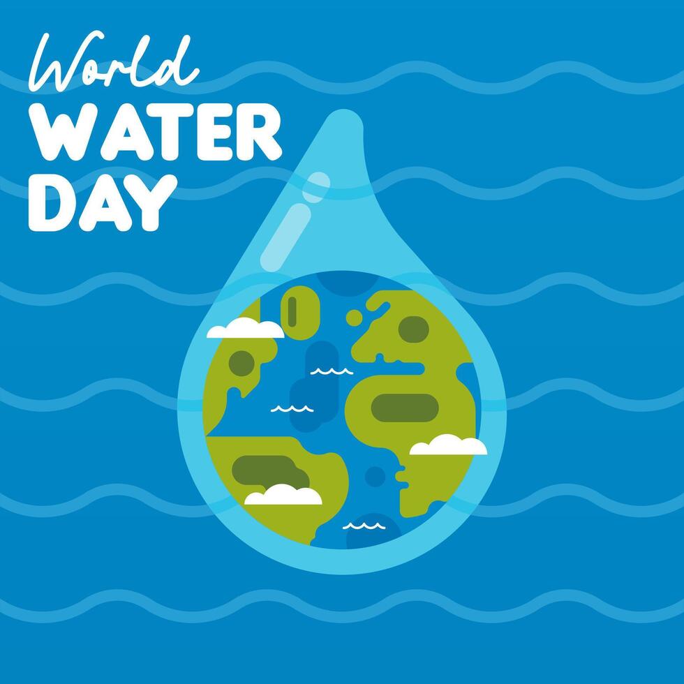 World water day background illustration vector