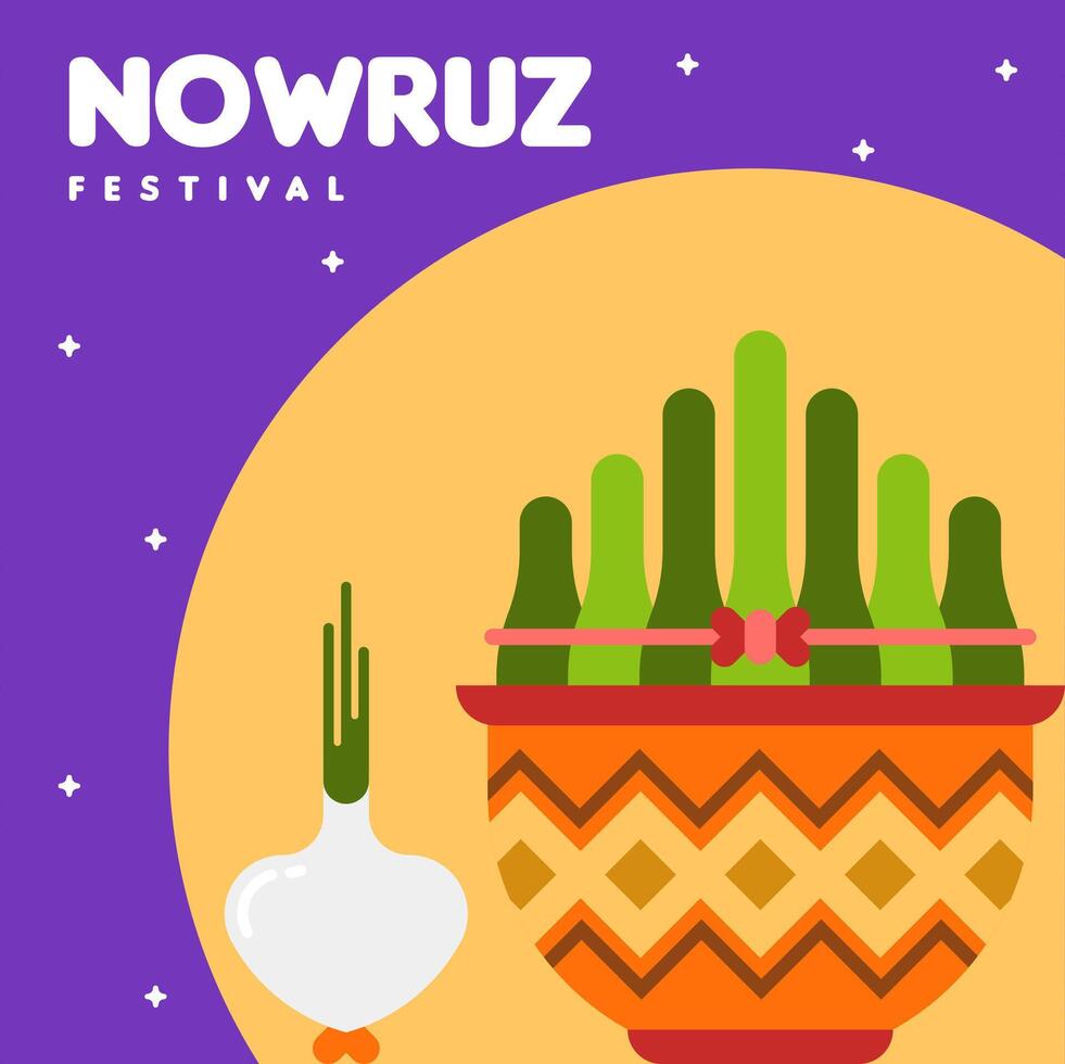 Happy nowruz festival web banner background illustration vector