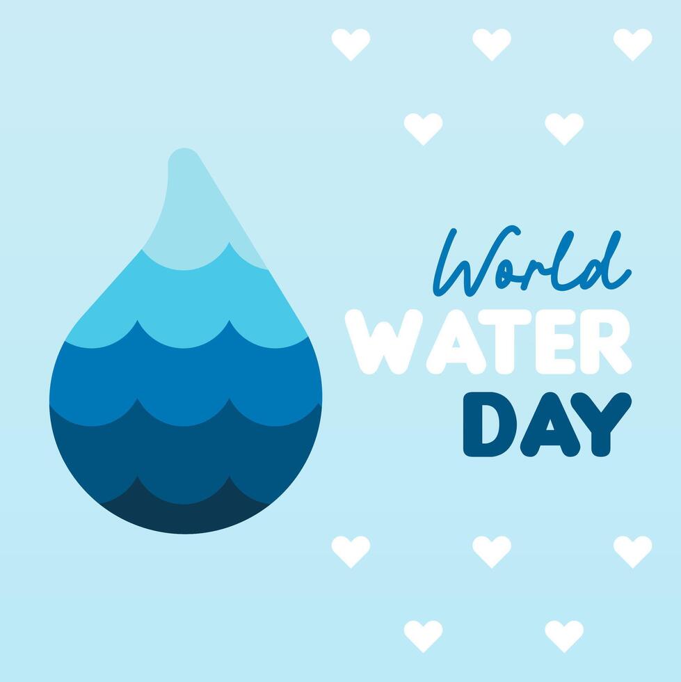 World water day background illustration vector